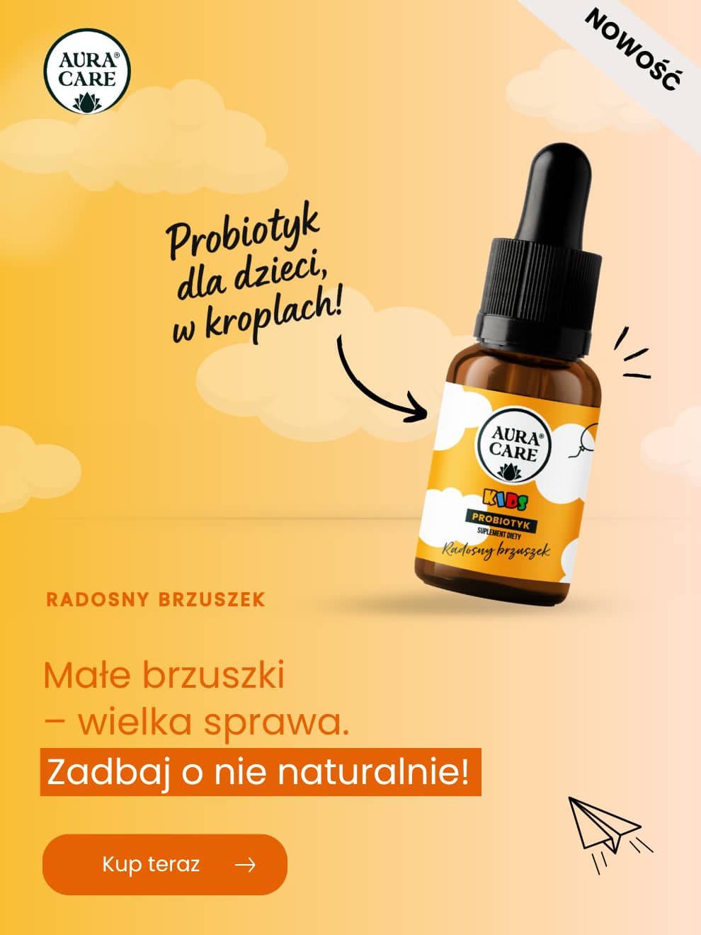 Probiotyk w kroplach dla dzieci Aura Care